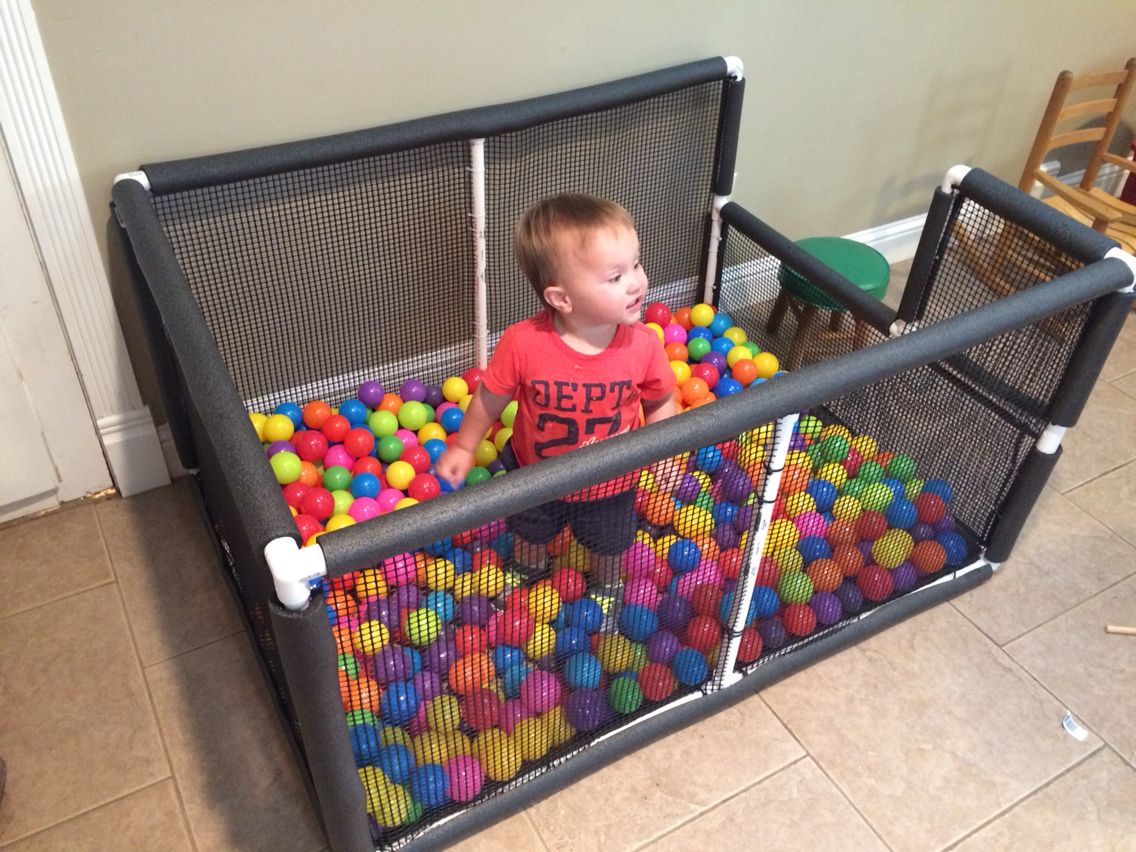 Ball Pit Made From PVC Pipe & Pipe Insulation
