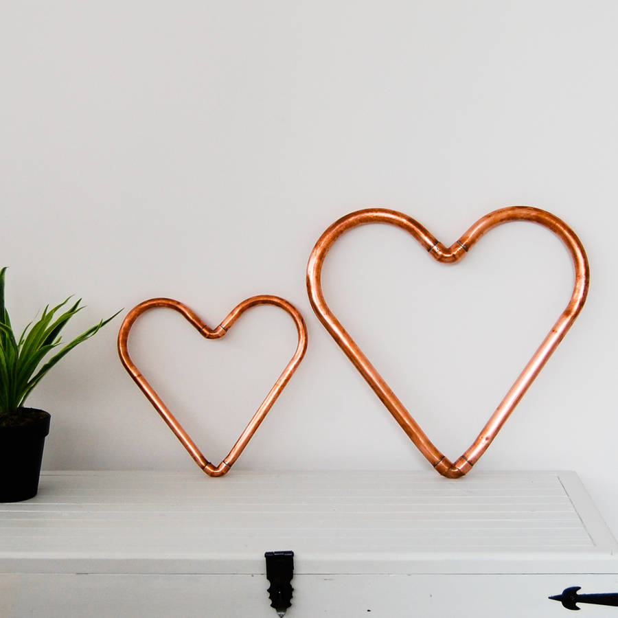 Copper Pipe Heart Decorative Ornament