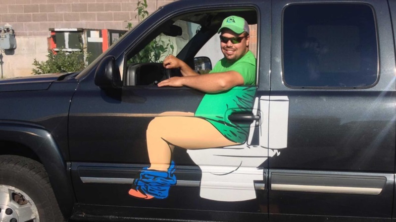 Plumber's Hilarious Truck Logo